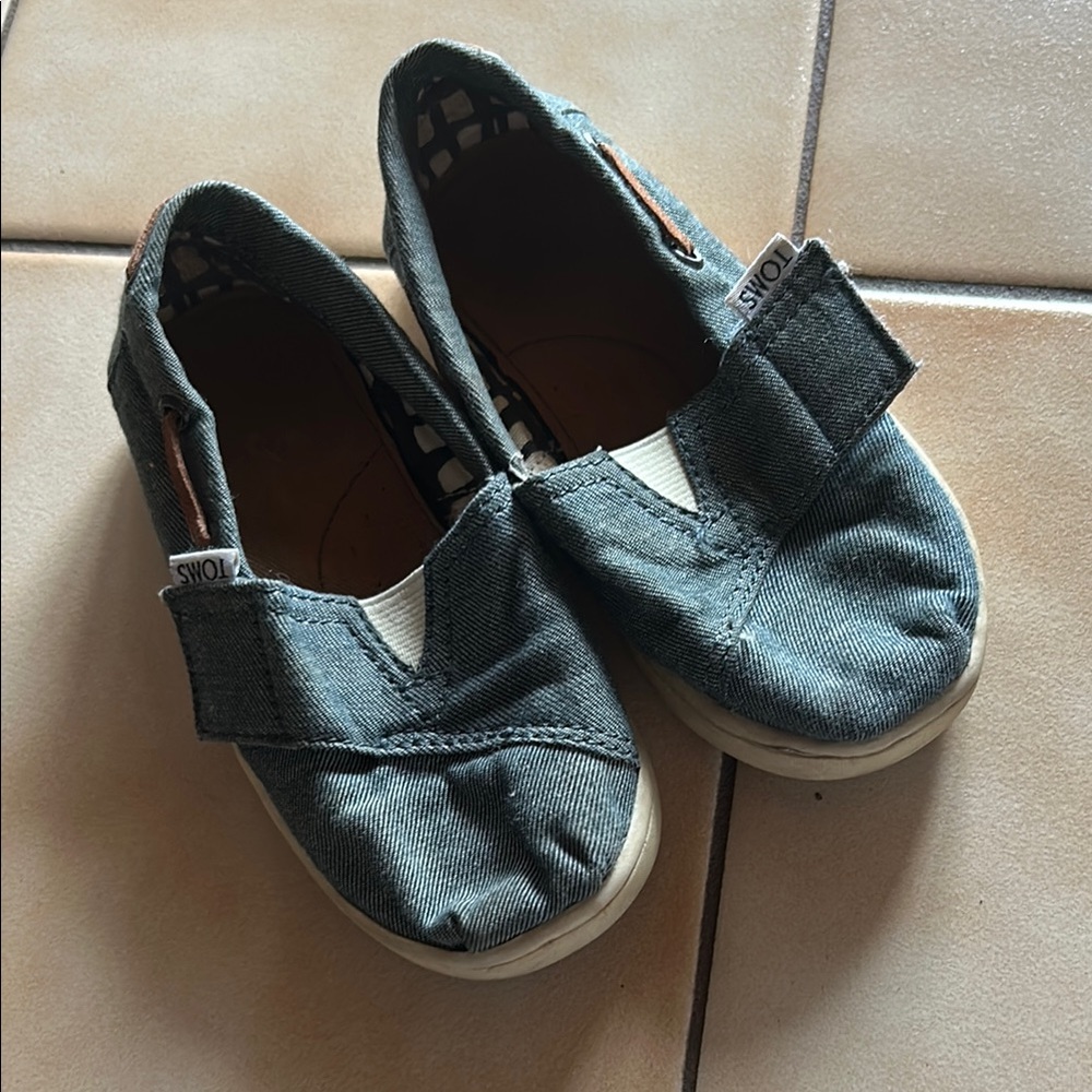TOMS Kids Denim Slip-On Sneakers